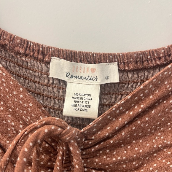 Pink long sleeve top with white polka dot details - Picture 3 of 5